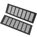 Alüminyum Alaşımlı Dikdörtgen Havalandırma Izgaras 2 Paket Hava Giriş Havalandırma Kapağı Metal, Dekoratif Malzeme veya Şömine Kayıtları için Egzoz Havalandırma Deflektörü Vitrini(182x170 mm (7 1/6x7