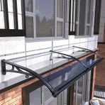 Alüminyum Alaşımlı Ön Kapı Tentesi, UV Koruması, Yağmur ve Kar Koruması, Veranda/Veranda/Teras için Çift Taraflı Egzoz Veranda/Veranda/Teras için, U 120 x G 80 cm