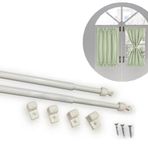 Aluminyum Briz Perde Cubugu 40 - 60 Cm 2 Adet Kapi Pencere Briz Cubugu