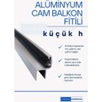 Alüminyum Cam Balkon Fitili ( 8mm ) - Küçük h - 150 - 174 cm
