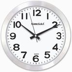 Aluminyum Cerceve 22Cm Camli Ev Ofis Etud Sinif Okul Duvar Saati
