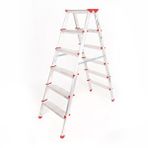 Alüminyum Çift Çikişli 6 Basamakli Merdiven (137cm) (accm.04) Gri