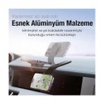 Alüminyum Elastik Katlanabilir Mgsafe Uyumlu Araç Içi Telefon Tutucu Masaüstü Telefon Tutucu - Option-1 - 000-Siyah
