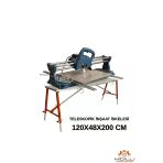 Alüminyum Gövdeli Çelik Ayaklı Teleskopik İnşaat İskelesi Kırmızı - 400 Kg Taşıma Kapasitesi 120X48x200cm