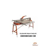Alüminyum Gövdeli Çelik Ayaklı Teleskopik İnşaat İskelesi Kırmızı - 400 Kg Taşıma Kapasitesi 150X36x160cm