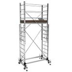 Alüminyum İskele 5 Metre Teleskopik (sar7509) 2 X 2,5 = 5 Metre Gri