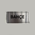 Aluminyum Kapı Isimliği Bahçe Yazılı Arkası Yapışkanlı 10X20 cm - 1 Adet