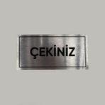 Aluminyum Kapı Isimliği Çekiniz Yazılı Arkası Yapışkanlı 10X20 cm - 1 Adet