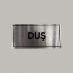 Aluminyum Kapı Isimliği Duş Yazılı Arkası Yapışkanlı 10X20 cm - 1 Adet