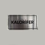 Aluminyum Kapı Isimliği Kalorifer Yazılı Arkası Yapışkanlı 10X20 cm - 1 Adet