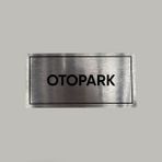 Aluminyum Kapı Isimliği Otopark Yazılı Arkası Yapışkanlı 10X20 cm - 1 Adet