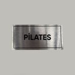 Aluminyum Kapı Isimliği Pilates Yazılı Arkası Yapışkanlı 10X20 cm - 1 Adet
