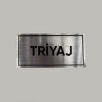 Aluminyum Kapı Isimliği Triyaj Yazılı Arkası Yapışkanlı 10X20 cm - 1 Adet
