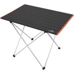 Alüminyum Katlanabilir Kamp ve Piknik Masası, 47x66x51 cm, 1840 gr, 18 kg Taşıma Kapasiteli, Omuz Askılı Taşıma Çantalı, Su Geçirmez Üst Yüzey, Hafif ve Dayanıklı, Türkiye Menşeili (Siyah-Turuncu)