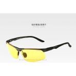 Alüminyum Magnezyum Polarize Erkek Güneş Gözlüğü Spor Güneş Gözlükleri Gece Sürüş Mavi/kırmızı Ayna Erkek Oculos Gözlük MEN6502 (Yurt Dışından)