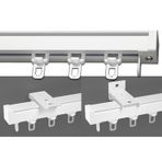 Alüminyum Perde Pisti 60 cm-600 cm - Tek Raylı Tavan/Duvara Monte Sessiz Sürme Sistemi, Perde ve Perdeler için Kanca ve Rulolar ile Ev Dekoru için İdealdir.