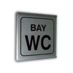 Alumınyum Plate Kapı Sembolleri 12x12 cm BAY WC YAZI