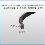 Alüminyum Pvc Kapı Pencere Cam Balkon Kıl Fitili En 6,7mm - Kıl Uzunluğu: 6mm - 10 Metre