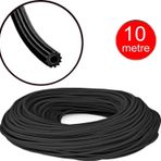 Alüminyum Sineklik Teli Fitili Siyah 5Mm Kapı Pencere Tül Sabitleme Lastik Contası -10 Metre