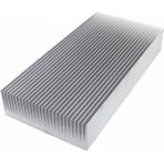 Alüminyum Soğutucu Blok 19X80MM Isı Emici 1 Metre LED Aydınlatma Devre Soğutma Profil Kanal Eloksallı 2134 - Gümüş
