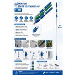 Alüminyum Teleskop Uzatmalı Sap 11 Mt