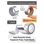 #Alüminyumbant Alüminyum Bant 30 Mm X 4 Metre Isıya Dayanıklı Güçlü Yapışkanlı Folyo Tamir Bandı Klima Baca Havalandırma