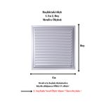 ALÜPAN Mat Krom 30x40 Alüminyum Menfez Banyo Wc Havalandırma Panjur