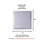 ALÜPAN Mat Krom 40x55 Alüminyum Menfez Banyo Wc Havalandırma Panjur