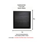 ALÜPAN Mat Siyah 30x30 Alüminyum Menfez Banyo Wc Havalandırma Panjur