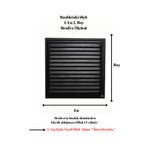 ALÜPAN Mat Siyah 40x35 Alüminyum Menfez Banyo Wc Havalandırma Panjur