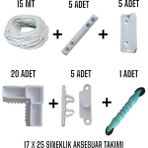 Aluwand 17X25 Sineklik Aksesuar Takımı – Kolay Montaj, Dayanıklı Malzeme