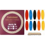 Alux 0.18 Paslanmaz Çelik Kısa Sap Bağlama Takım Teli + Profesyonel Numaralı Tezene Seti + Eşik
