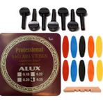 Alux 0.25 Çelik Abanoz Burgu Tezene Eşik 4'Lü Set
