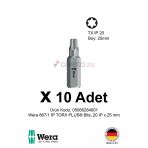 Alveta Wera 867/1 Ip Torx Plus 20IP x 25MM Tornavida Ucu 10 Adet | Vidalama Bits Seti Profesyonel Seri