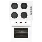 Alveus ALV MFA 627 - ALV GLS 640 Beyaz 2'li Ankastre Set