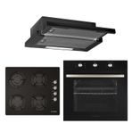 Alveus Black Style 614 MFA 614 - GLS 640 - F5 ECR 3'lü Siyah Ankastre Set