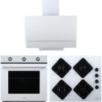 Alveus Ecoplus Beyaz Ankastre Set (AD07-A10-AF860) A Sınıfı Enerji 3'lü Model Cam Ocak ve Fırın