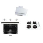 Alveus Gardenya MODF17-GLS640-MFA614 3'lü Beyaz Ankastre Set