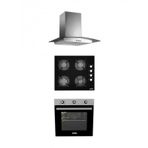 Alveus Iber 615 IBERINOX - GLS640SİYAH-615INOX Inox Siyah 3'lü Ankastre Set