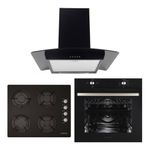 Alveus Iber-GLS-640-MFA604 Siyah 3'lü Ankastre Set