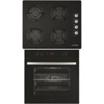 Alveus Kristal ALV MFA 627 - ALV GLS 640 Siyah 2'li Ankastre Set
