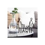 Alvina Atölye Aile Figürlü Anne - Baba - Büyük Erkek Küçük Kız Çocuk Line Art Dekor Biblo - Bioplastik