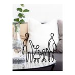 Alvina Atölye Aile Figürlü Anne - Baba - Kız Ve Erkek Çocuk Line Art Dekor Biblo - Bioplastik