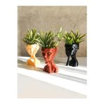 Alvina Atölye Heykel Sukulent Saksısı - Aphrodite Bakır - 8Cm - Bioplastik