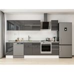 Alvinka 280X210 cm High Gloss Mutfak Dolabı M-E80S40S40-2 Antrasit - Suntalam
