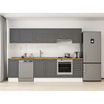 Alvinka 280X210 cm Klasik Mebran Mutfak Dolabı M-E80S40S40-1 Antrasit - Mdf