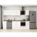 Alvinka 280X210 cm Klasik Mebran Mutfak Dolabı M-E80S40S40-2 Beyaz - Mdf