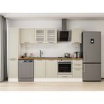 Alvinka 280X210 cm Klasik Mebran Mutfak Dolabı MB-E80B40S40-3 Kumtaşı - Suntalam