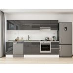 Alvinka 285X210 cm High Gloss Mutfak Dolabı M-E80S40S45-1 Antrasit - Suntalam