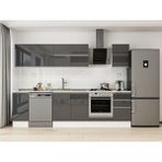 Alvinka 285X210 cm High Gloss Mutfak Dolabı M-E80S40S45-2 Antrasit - Suntalam